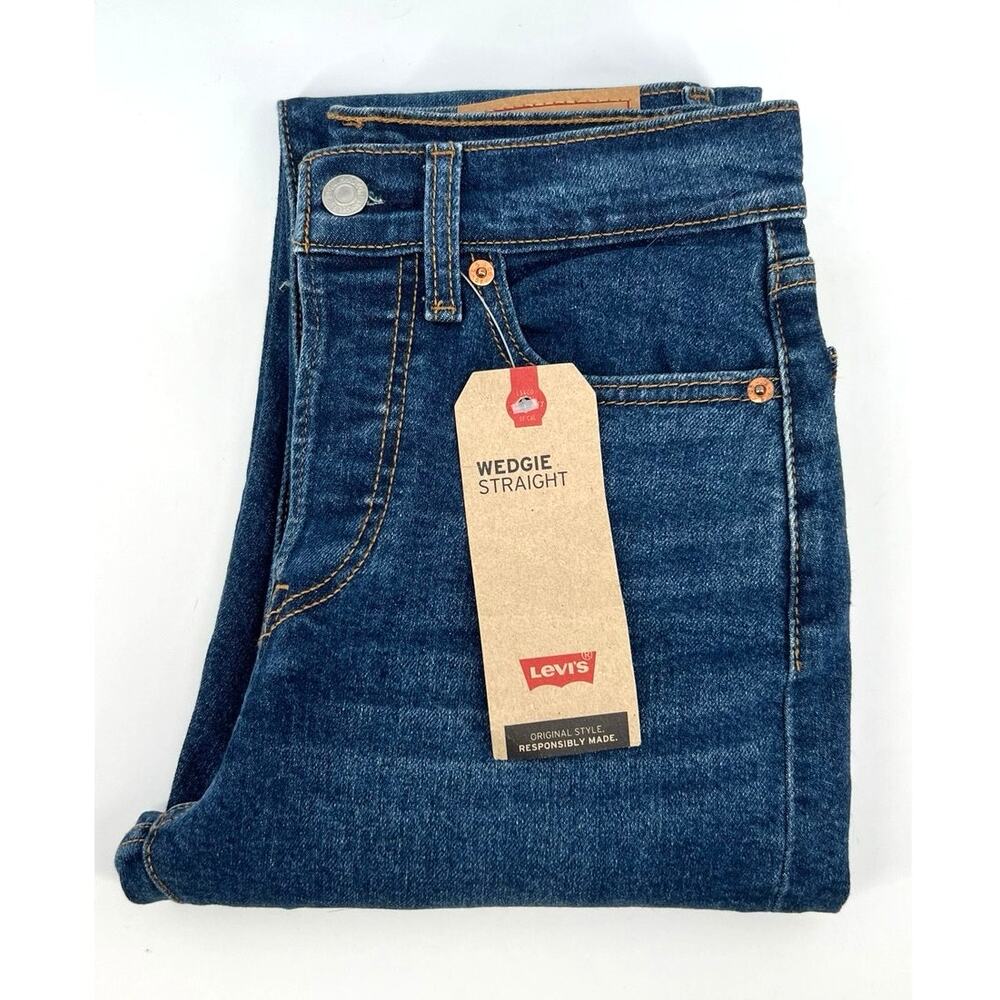 NWT Levi's Women's Wedgie Straight Jeans Size 25 Medium Wash Denim